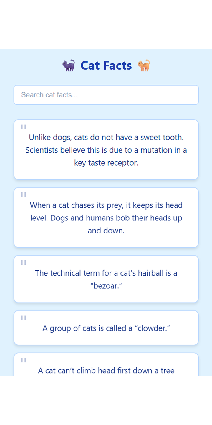 Cat Facts mobile 1