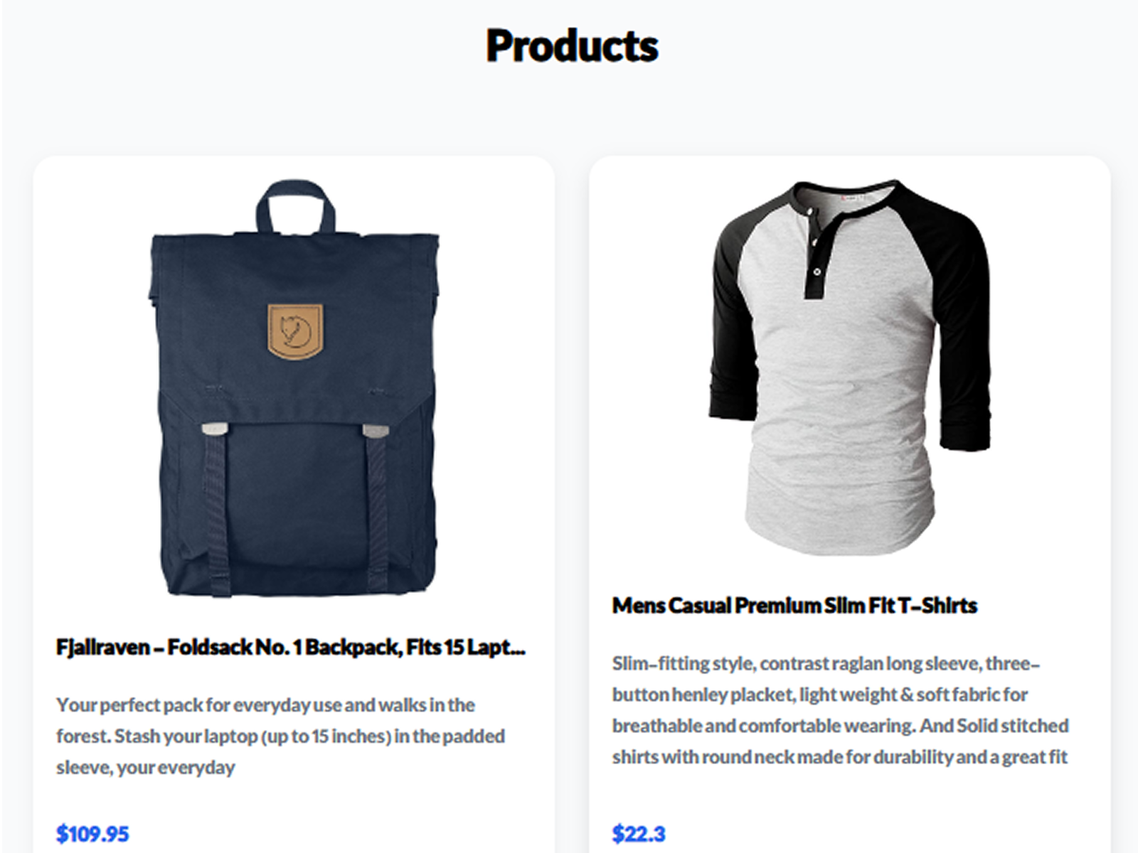 Fake Store Project