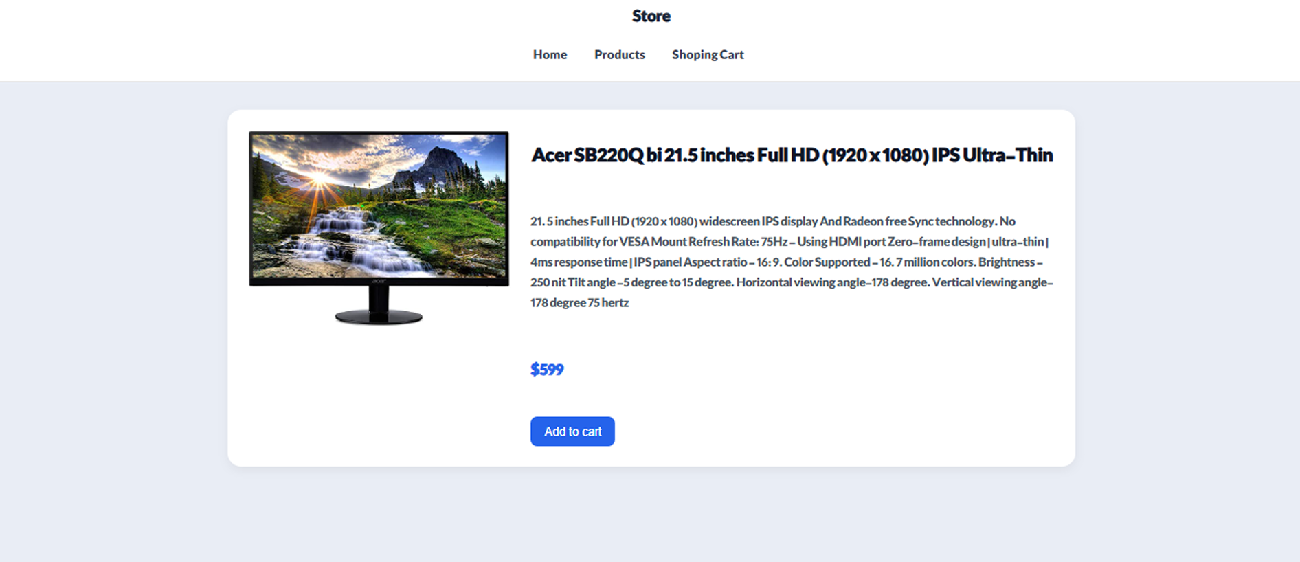 Fake Store Project 1
